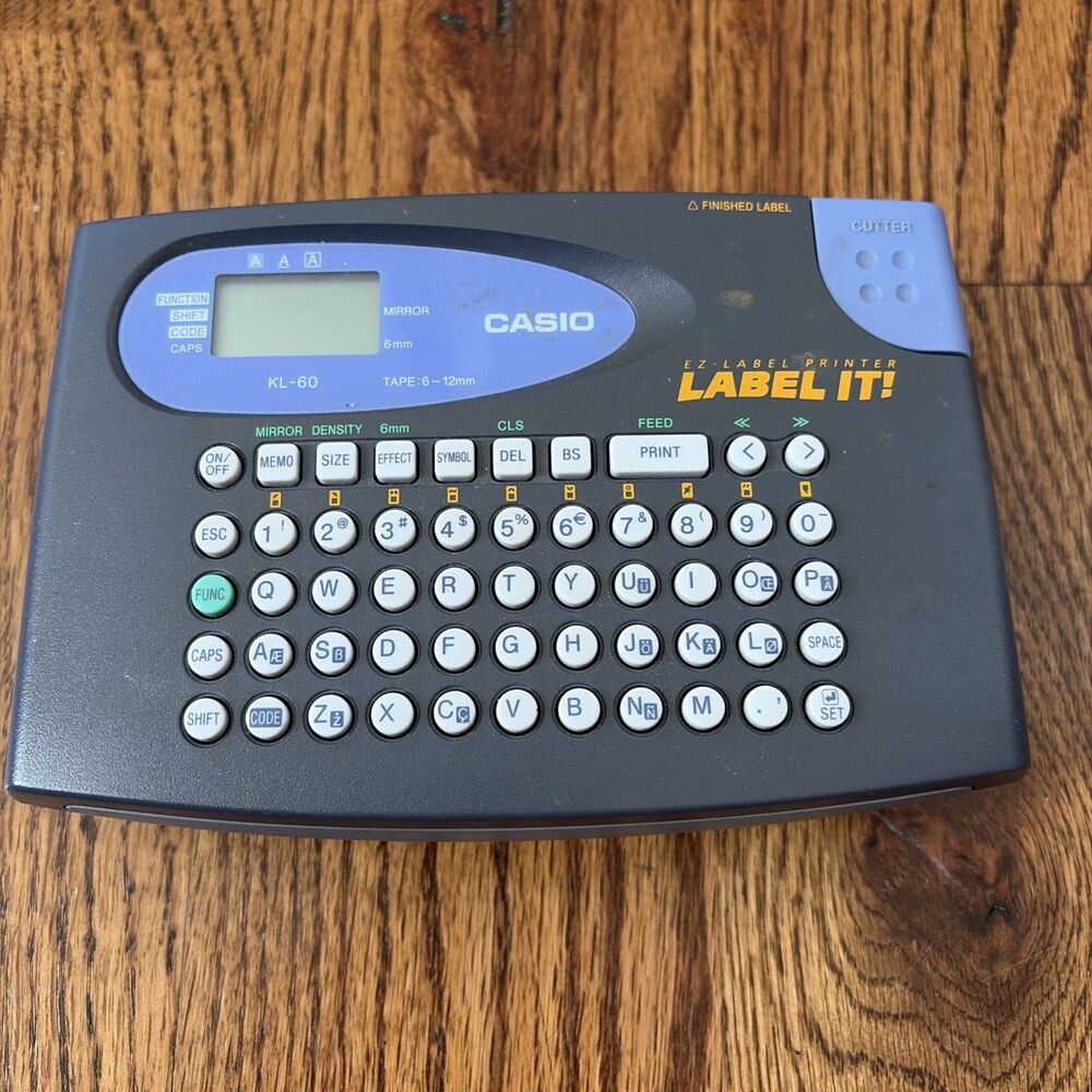 Label Printer Casio KL-60 Portable Thermal Label Maker EZ Label It